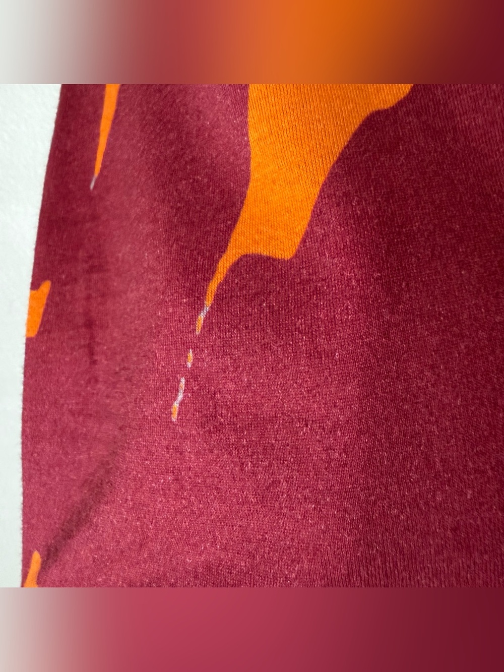 Isabel Marant | Graphic Print Crew Neck T-Shirt Short Sleeve Maroon Orange Small - Picture 5 of 7